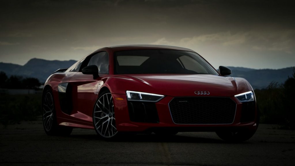 An image of a red audi
